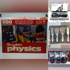 MaxSold Auction: This online auction includes golf gloves, bags, shooting glasses, Fidget cubes, brainteasers, toys, hardware, electronic parts, miniature Christmas tea set, Swissmar cheese cutters, electric fondue set, glass protectors, gimbal and much more!